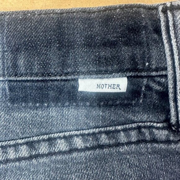 Mother Vagabound Mini Fray Jean Denim Mini Skirt Size 26 In Pedal To The Metal - Picture 10 of 16
